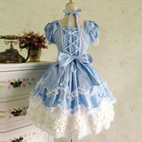 MQTIME  -  Sweet Japanese Lolita Style Summer Women Birthday Party Mini Dress Sexy Bowknot Bandage Cosplay Cute Kawaii Lace Ruffle Dresses