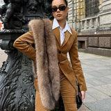  MQTIME  -  Elegant Velvet Women's Blazer Trouser Suit Lapel Single-Breasted Slim Lady Set 2026 Winter Spring Chic 2 Pieces Set Women New