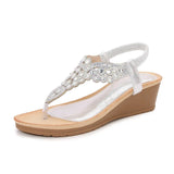 MQTIME  -  Boho Sandals Bling Bling Beach Style Women Shoes Crystal Vacation Sandals Flip Flop Shoes Bohemian Casual Shoes