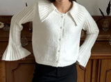 MQTIME  -  New Doll Lapel Knitted Cardigan Women