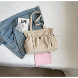 MQTIME  -  Casual Commuter Large Capaci Nylon Tote Bag Women's New 2025 College Student Class Bag Commuter Single oulder Tote Bag