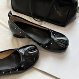  MQTIME  -  New Microfiber Leather Split Toe Women Pumps Fashion Pleated Designer Low Heeled Tabi Soft Soles Loafers Casual Shoes A0060