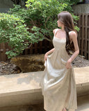 MQTIME  -  Vestidos De Mujer Maxi Dresses for Women Fashion Summer Backless Sling Robe Feme Embroidery Cotton Tunic Casual White Dress