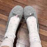 MQTIME  -  Star Embroidered Ballet Shoes for Women New Casual Sports Bow Shallow Single Shoes Women Bow Ballet Flats Soft Cotton Shoes