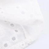 MQTIME  -  Women Fashion White Hollow Out Sling Top Sexy Tie Straps Button Front Peplum Hem Vest Summer Y2k Street Holiday Shirts
