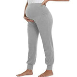 Mqtime Spring Maternity Women's Casual Pants Solid High Waist Strechy Lounge Trousers For Pregnant Women Joggers With Pockets