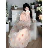 MQTIME  -  Hanging Neck Fairy Dress For Women New Summer Sleeveless Floral Long Dress French Style Vacation Party Dress