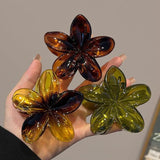 MQTIME  -  Fashion Princess Flower Hair Claw Korean Large Hair Clip Crab Clamp Vintage Women Ponytail Shark Clip Headdress Hair Accessories