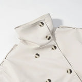 MQTIME  -  Autumn New Beige Lapel Long Trench Coats With Belt Fashion Double Breasted Loose Women Windbreaker Winter Female Overcoat