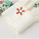 MQTIME  -  Flower Print Trousers Suits Women 2 Pcs Casual Turn Down Collar Long Sleeve Lady Shirt Sets Wide Leg Pants New Chic Spring