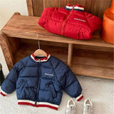 MQTIME  -   Kids Baseball Cotton Clothes Jackets Autumn Winter Padded Down Warm Coats Boys Girls Fashion Outerwear 2-10 Years