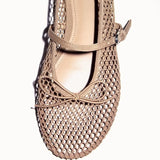 MQTIME  -  Mesh Summer Ballet Flats Shoes Women Buckle Strap Breathable New Flats Shoes Ladies Black Mary Janes Footwear Loafers