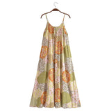 MQTIME  -  A-line Boho Dress Strapless Printed Summer Dress Femme Rayon Floral Straight Chic Maxi Dress Straps Holiday Vestidos