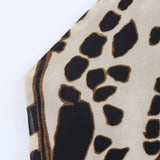  MQTIME  -  Women's Elegant Backless Animal Print Dress Casual Sleeveless Flowing Robe Summer Holiday Beach Wear New Fashion