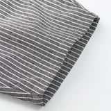  MQTIME  -  Children's Retro Striped Cotton And Linen Pant Spring Autumn New Japanese Boys And Girls Casual Loose Wide-Leg Pants WTP122