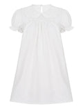 MQTIME  -  Summer Korean Peter Pan Collar Puff Sleeve High Waist Loose Solid All Match Short Woman Dress