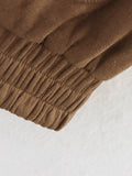 MQTIME  -  Women Elegant Suede Brown Bomber Jackets Fashion Ladies Casual Loose Outfits for Vintage Female Chic Clothes Cute