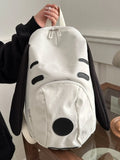 MQTIME  -  Cute Little Dog Canvas Bapa Portable Travel Bag Korean Sle Student Fem oulder Bag Large Capaci Foldable Bapa