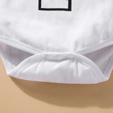 MQTIME  -  2Piece Summer Baby Boy Outfit Set Korean Cartoon Cute Print Short Sleeve Newborn Jumpsuit Bodysuit+Shorts Toddler Clothes BC1766