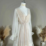 MQTIME  -  Maternity Tulle Long Wedding Robe Dress for Pregnant Women Photo Shoot Photography Evening Prom