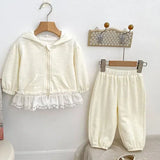 MQTIME  -  New Autumn Infant Baby Girls Sports Clothes Suit Sleeveless Vest+Pants Long Sleeved T-shirt 0-5Yrs Children Clothes Set