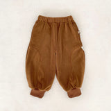 ﻿ MQTIME  -  New autumn clothing for infants aged 0-3, stylish casual pants, double-sided velvet casual pants
