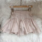MQTIME  -  early spring elegant, sweet, high waisted, slimming, irregular luster, fluffy ballet skirt pants new color