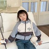 MQTIME  -  Spring Autumn Children Casual Jackets Clothes Boy Letter Long Sleeved Zipper Coats Girls Preppy Style Windbreaker Outerwear
