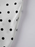 MQTIME  -  Women's Summer Slip Dress Dot Print Sleeveless Spaghetti Strap Backless Long A Line Dress with Pockets
