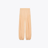 MQTIME  -  Retro Loose Print Pants Women Casual High Waist Long Lantern Female Trousers 2025 Summer Autumn Street See Through Pants Lady