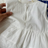 MQTIME  -  New Summer Baby Girls Sleeveless Blouses Lace Embroidery Ruffles Tops Toddlers Kids Cotton Vest Shirts