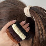 Mqtime 5pcs/Set Autumn Winter Thick Elastic Hair Band High Ponytail Hair Rope Classic Simple Korean Scrunchie Female Hair Accessories