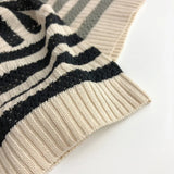 MQTIME  -  Summer New Children Short Sleeve Casual Polo Shirts Baby Boy Girl Hollow Out Knitwear Toddler Kids Striped Knitted Lapel Tops