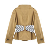 MQTIME  -  Autumn Winter Fashion Double Breasted Zipper Scarf Decor Trench Coat Women Elegant Streetwear