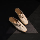 MQTIME  -  Retro Women's Shoes Exquisite Soft Leather Mueller Slippers for Woman Fashion Vacation Casual Shoes Designer Shoes Zapatos Mujer