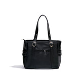 MQTIME  -   Retro Hot Girl Handbag Women PU Leather Large Capacity Black Tote Bag Ladies Fashion Sweet Star Versatile Shoulder Bag New