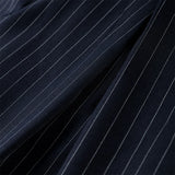 MQTIME  -  Fashion Stripe Pleated Wide Leg Pants For Women Casual Pockets High Waist Long Trousers Autumn New Lady Pants High Street