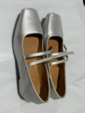 MQTIME   - NEW Elegant Silver Ballet Shoes Lady Sweet Mary Jane Thick High-heeled Shoes Heels Retro Footwear Lolita Shoes