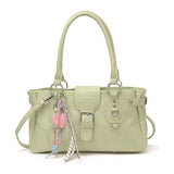  MQTIME  -  Korean Y2k Retro Pu Leather Large Capacity Handbag Mint Green Underarm Shoulder Bag Lipstick Wallet Storage Bags Woman Bag