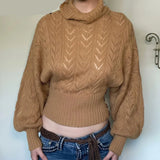 MQTIME  -  Retro Autumn Solid Knitted Hollow Sweater Women Turtleneck Full Batwing Sleeve Loose Casual Versatile Street Pullovers