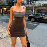 MQTIME  -  Euramerican Spice Women Lace Strapless Sling Short Dress Y2k Aesthetic Summer Thin Bodycon Women Clothes Sexy Backless Dress