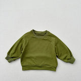  MQTIME  -  Autumn New Children Sweatshirt Solid Boys Girls Long Sleeve Vintage Pullover Kids Casual Sweatshirt Cotton Baby Clothes