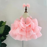 MQTIME High End Baby Girl Birthday Party Dress Pearls Formal Christmas Banquet Costume Flower Child wedding Fluffy princess Gowns 1-12Y