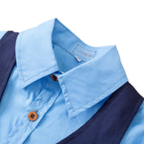 MQTIME  -  Kids Gentleman Wedding Costume Boy Formal Clothes Performance Suit Prom Party Tie Blazer Children's Day Boys School Uniform 1-9T