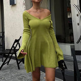 Mqtime Solid Color Sexy Slim Fit Wrap Hip Dresses Female Office Commuter Wear Party New Gown Fashion Pit Stripe Deep V Neck Women Dress