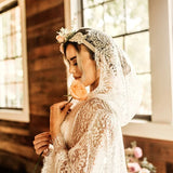  MQTIME  -  Women's Sexy Lace Cape with Eyelashes Lace for Photo Shoot Elegant Fashion Maternity Photography Props Long Dress Cape