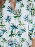 MQTIME  -  Summer New Beach Cover Ups Floral Printed Button Down Sundress Bikini Swimwears Femme Oversized Beachwear Mujer