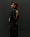 MQTIME  -  Black Lace Maternity Dress, Open Back & Cut Out, Evening Gown for Photo Shoot, Sexy Maternity Dresses, Women Pregnancy Gowns