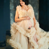 MQTIME  -  Maternity gowndress for photo shoot Baby shower dress dress for pregnant women evening dress