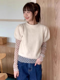 MQTIME  -  Spring Vintage T-Shirts Perspective Polka Dot Long Sleeve Base Tops O Neck Mesh Tees Y2k Korean Fashion Ropa De Mujer